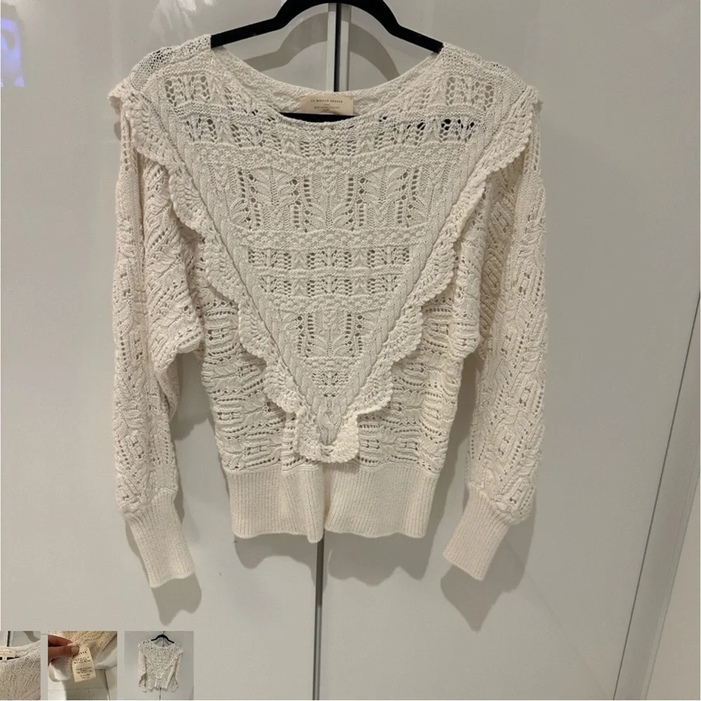 Sezane Alayna Sweater Ecru PERFECT - Picture 5 of 5